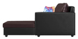 Carissa 4 Seater LHS Sectional Sofa In Brown & Black Colour