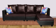 Carissa 4 Seater LHS Sectional Sofa In Brown & Black Colour