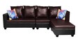 Carissa 4 Seater LHS Sectional Sofa In Brown & Black Colour