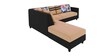 Casvo 3 Seater RHS Sectional Sofa in Camel & Black Colour