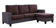 Daxon 3 Seater LHS Sectional Sofa in Brown & Grey Colour