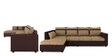 Zara 3 Seater RHS Sectional Sofa In Camel & Brown Colour