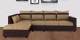 Zara 3 Seater RHS Sectional Sofa In Camel & Brown Colour