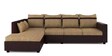 Zara 3 Seater RHS Sectional Sofa In Camel & Brown Colour