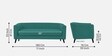Casper Fabric 3 Seater Sofa in Sea Green Colour