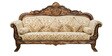 Cassina 3 Seater Sofa With Carving In Light Yellow Colour
