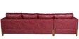 Castlio RHS 3 Seater Fabric Sofa with Lounger in Textured Red Colour
