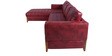 Castlio RHS 3 Seater Fabric Sofa with Lounger in Textured Red Colour
