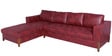 Castlio RHS 3 Seater Fabric Sofa with Lounger in Textured Red Colour