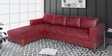 Castlio RHS 3 Seater Fabric Sofa with Lounger in Textured Red Colour