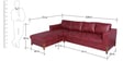 Castlio RHS 3 Seater Fabric Sofa with Lounger in Textured Red Colour