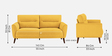 Castro Fabric 2 Seater Sofa In Bold Yellow Color