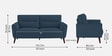 Castro Fabric 2 Seater Sofa In Royal Blue Color