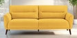 Castro Fabric 3 Seater Sofa In Bold Yellow Color