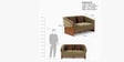 Cavallo 2 Seater Sofa In Niagra Green Color