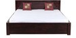 Nashville King Size Bed with Storage in Passion Mahogany Finish