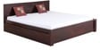 Nashville King Size Bed with Storage in Passion Mahogany Finish