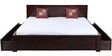 Nashville King Size Bed with Storage in Passion Mahogany Finish