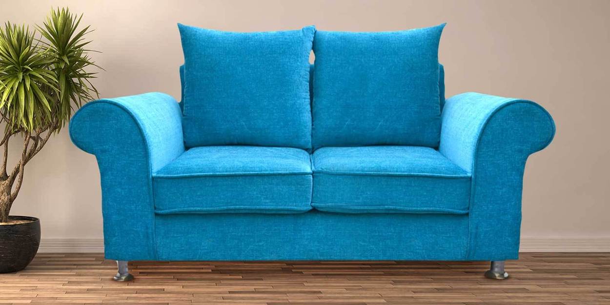 Buy Canberra 2 Seater Sofa in Teal Blue Colour by Livestyle Furniture