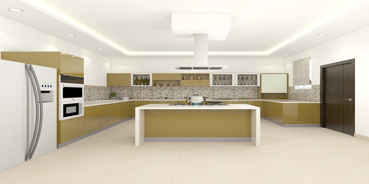 Buy Carla Island Modular Kitchen Designed in BWR Ply at 15 OFF by