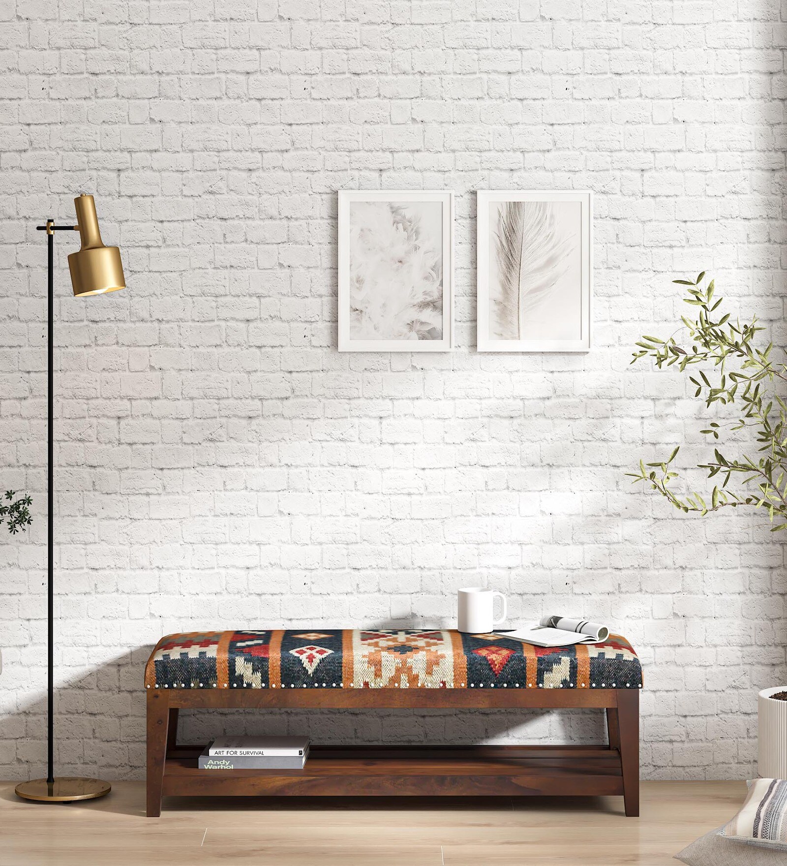 Calbost Bench In Provincial Teak Finish