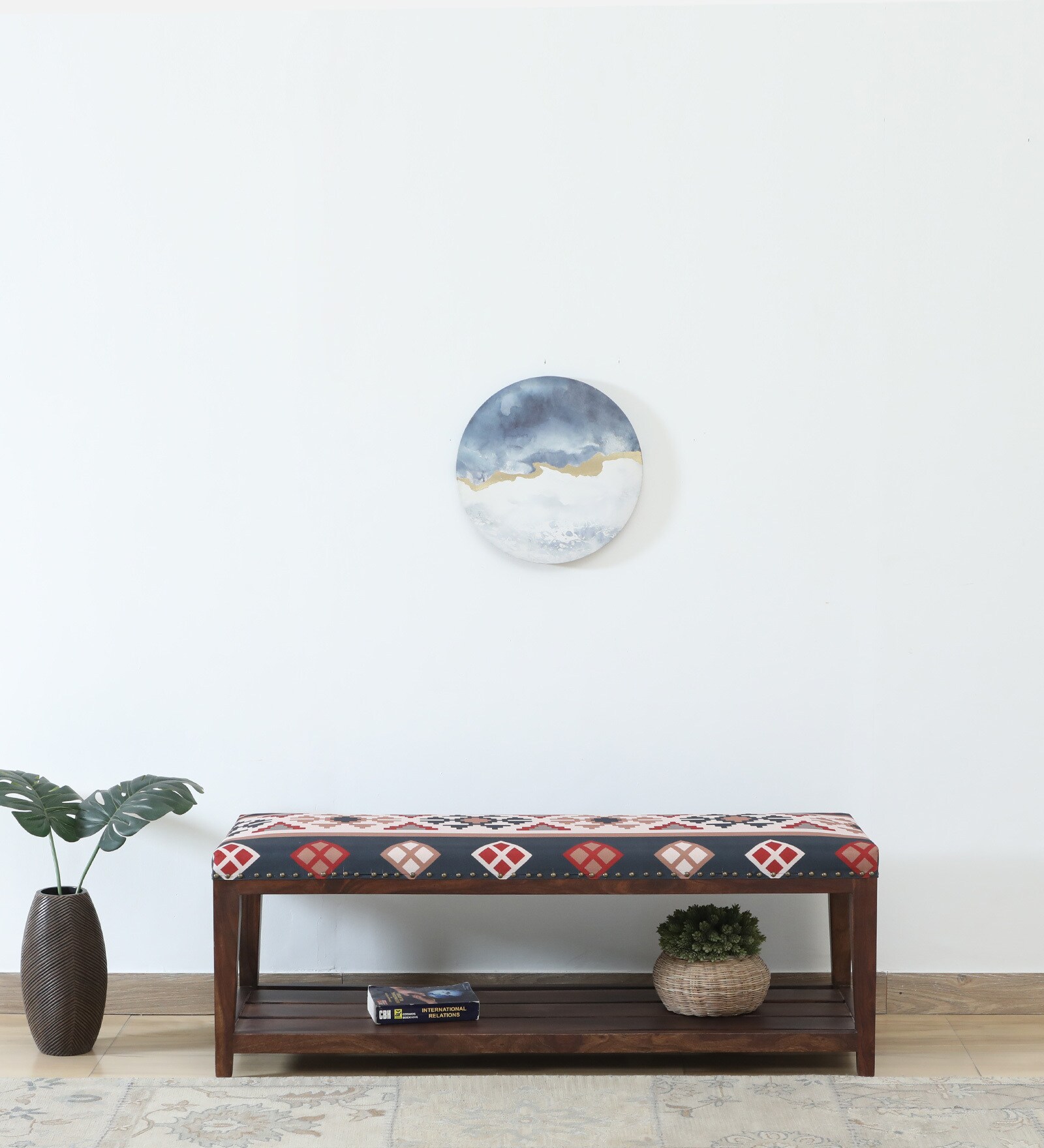 Calbost Sheesham Wood Bench In Provincial Teak Finish