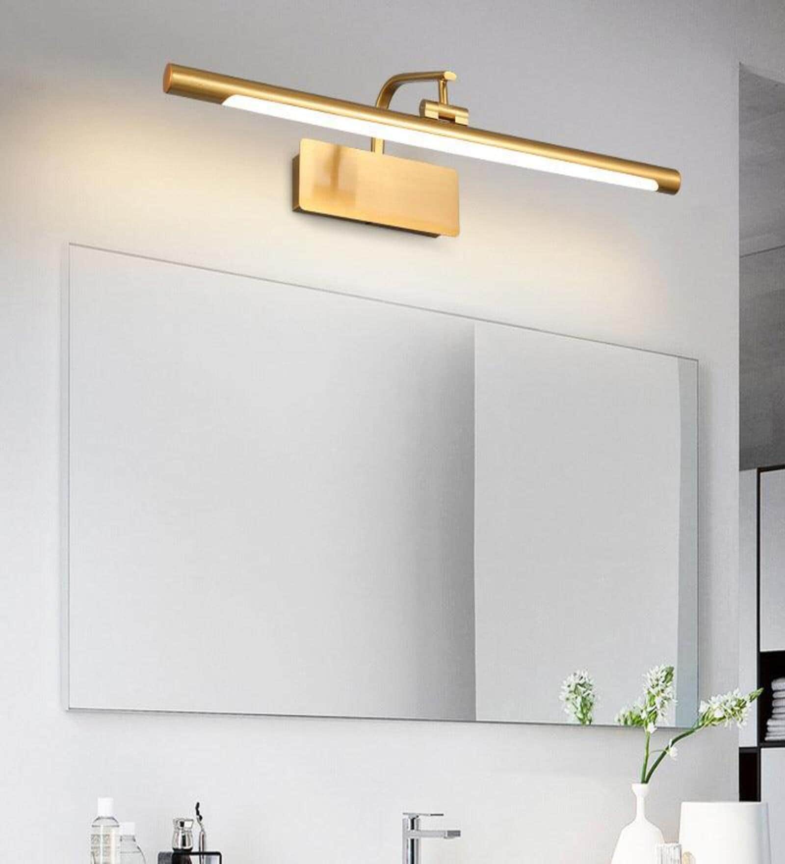 Caleb 500mm Mirror Light Gold Body Warm White LED 18W Bathroom Vanity Wall Light for Home