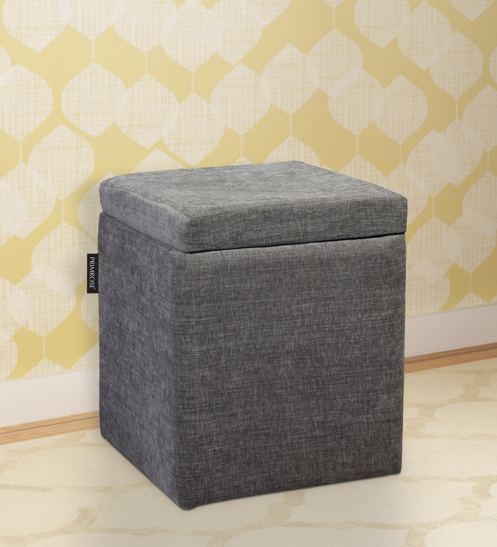 Cali Fabric Ottoman in Grey Colour