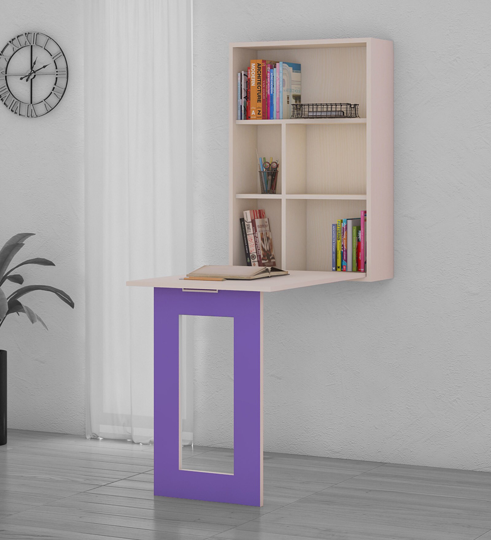 Calypso Kids Study Table in Lavender Purple Colour
