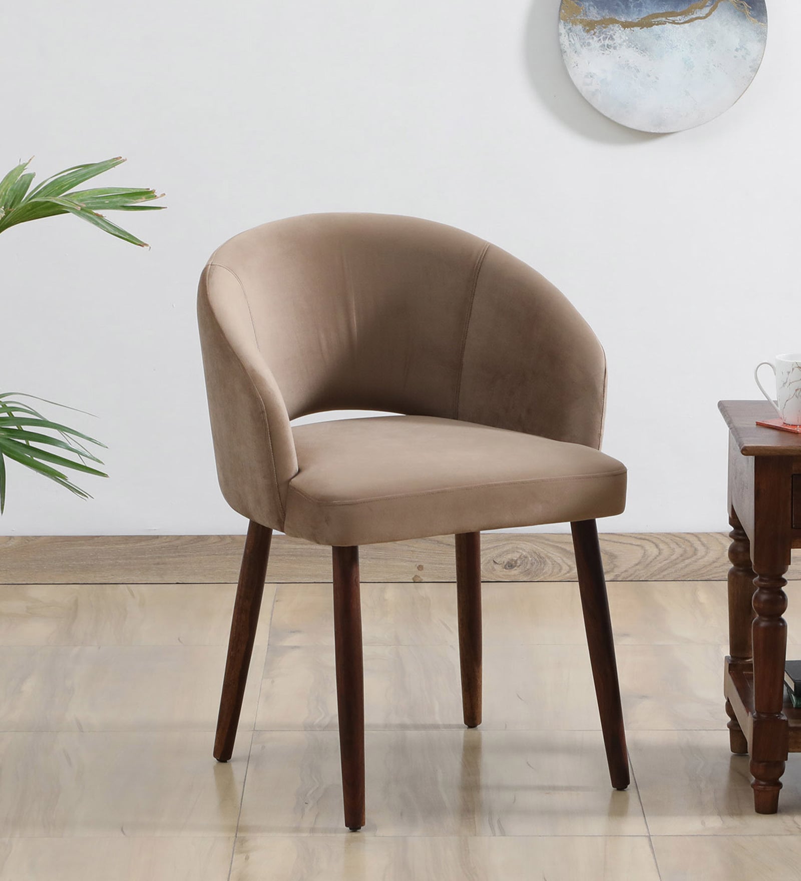 Canas Dining Chair In Brown Colour