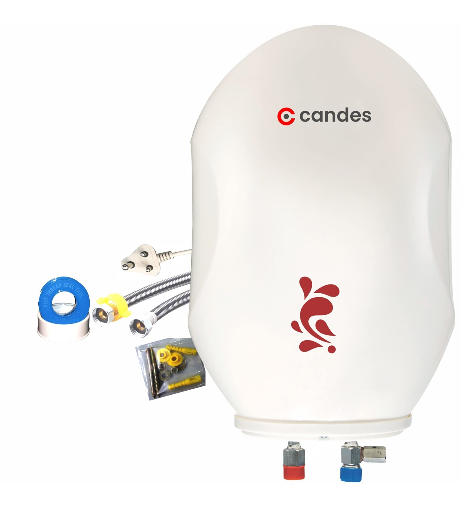 Candes Gracia 5 Star Rated 10L 2000W Storage Water Heater (Ivory)