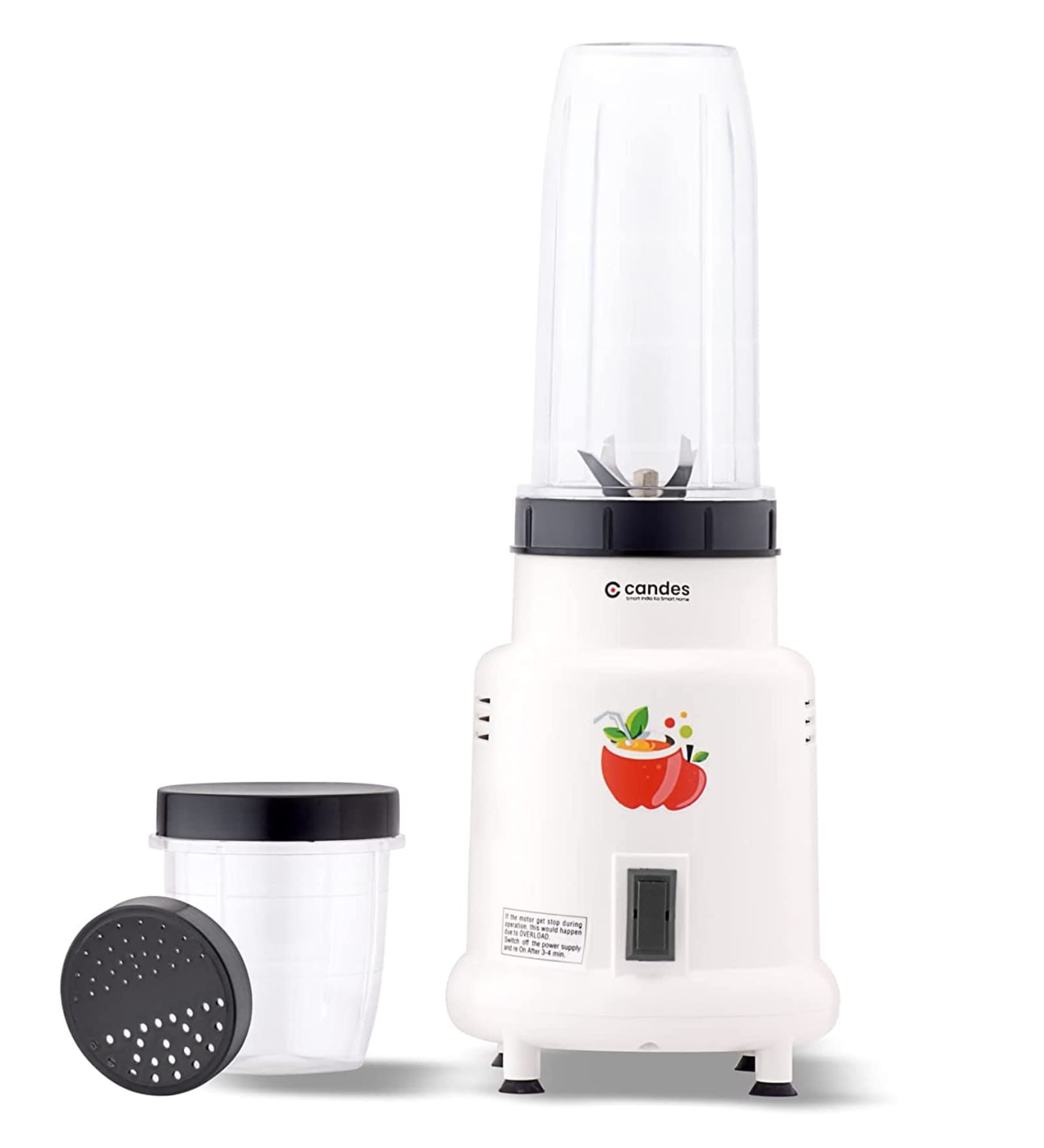Candes Hector Nutri Blender 400 Juicer Mixer Grinder (2 Jars, White)