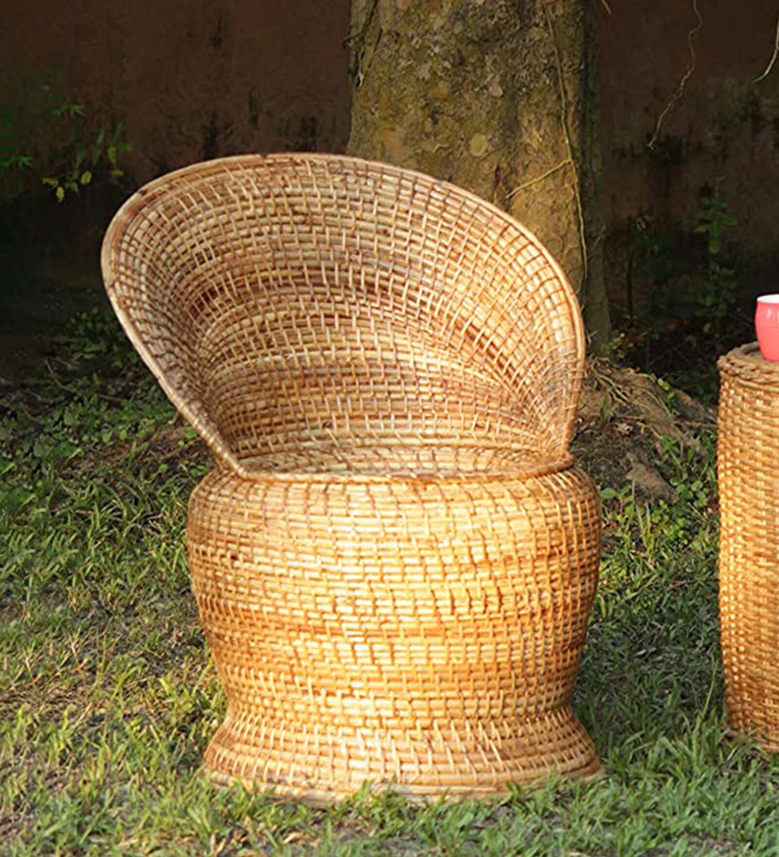 Buy Cane Wicker Patio Chair in Varnish Brown Finish at 30 OFF by Zilver Pepperfry