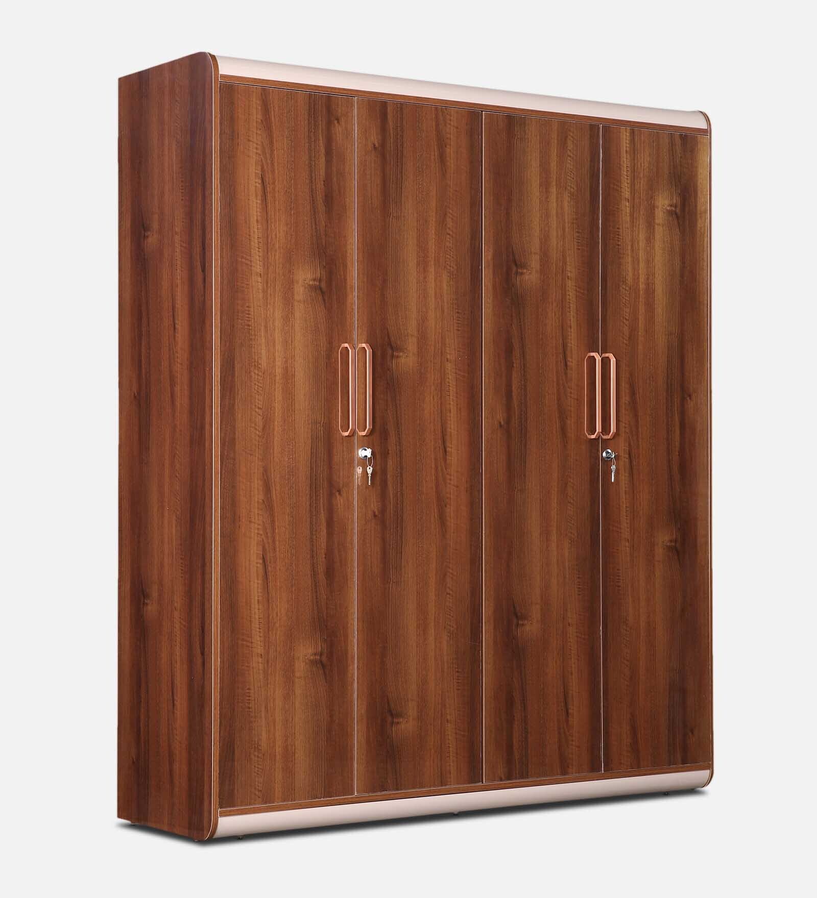 Canterbury Four Door Wardrobe in Fortune Walnut Colour
