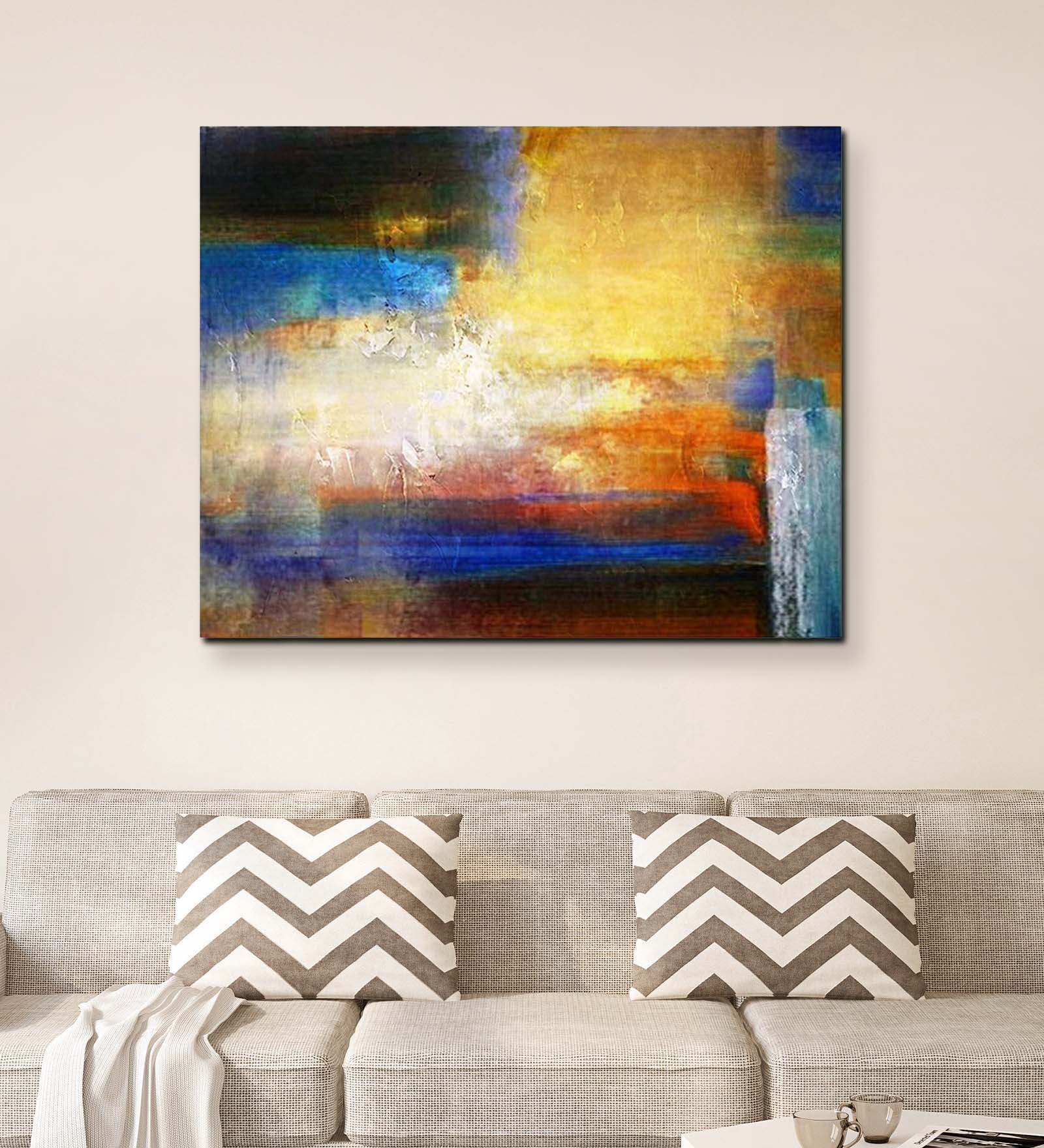 Canvas 40 x 0.2 x 30 Inch Retro Shades Unframed Handpainted Art Painting