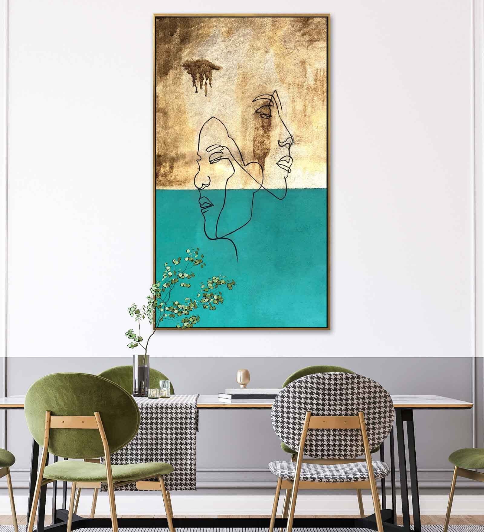 Canvas Abstract Human Wall Painting