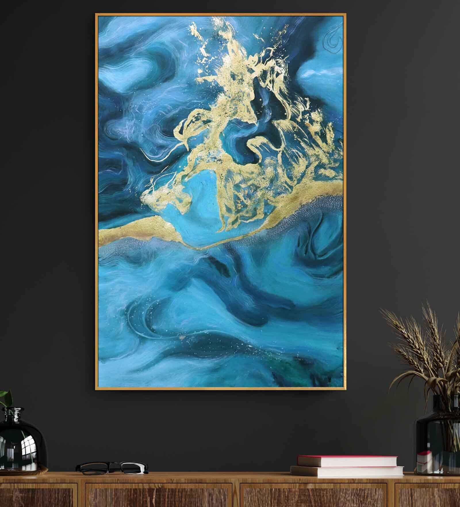 Canvas Abstract Waves Wall Painting