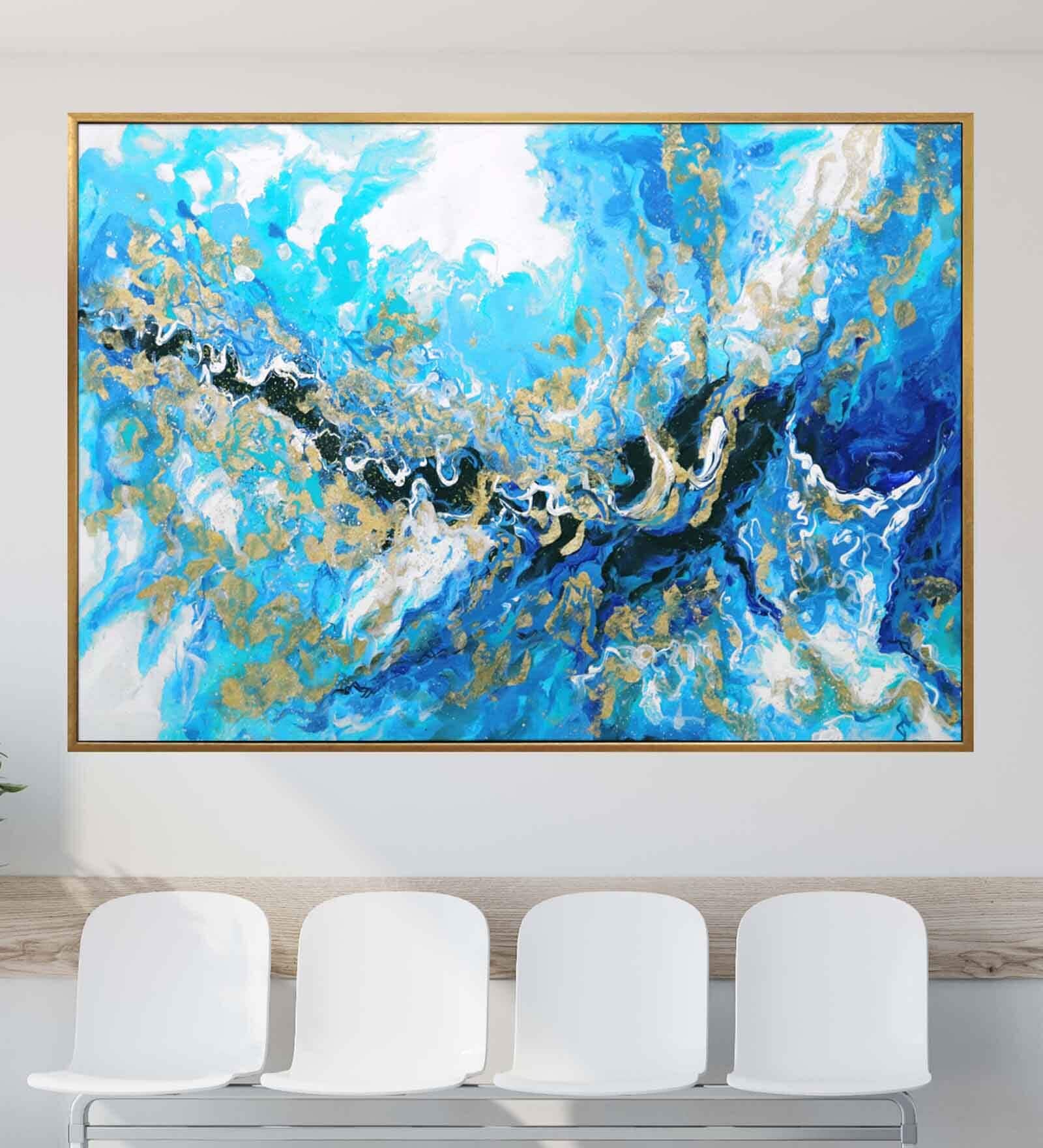 Canvas Abstract Waves Wall Painting