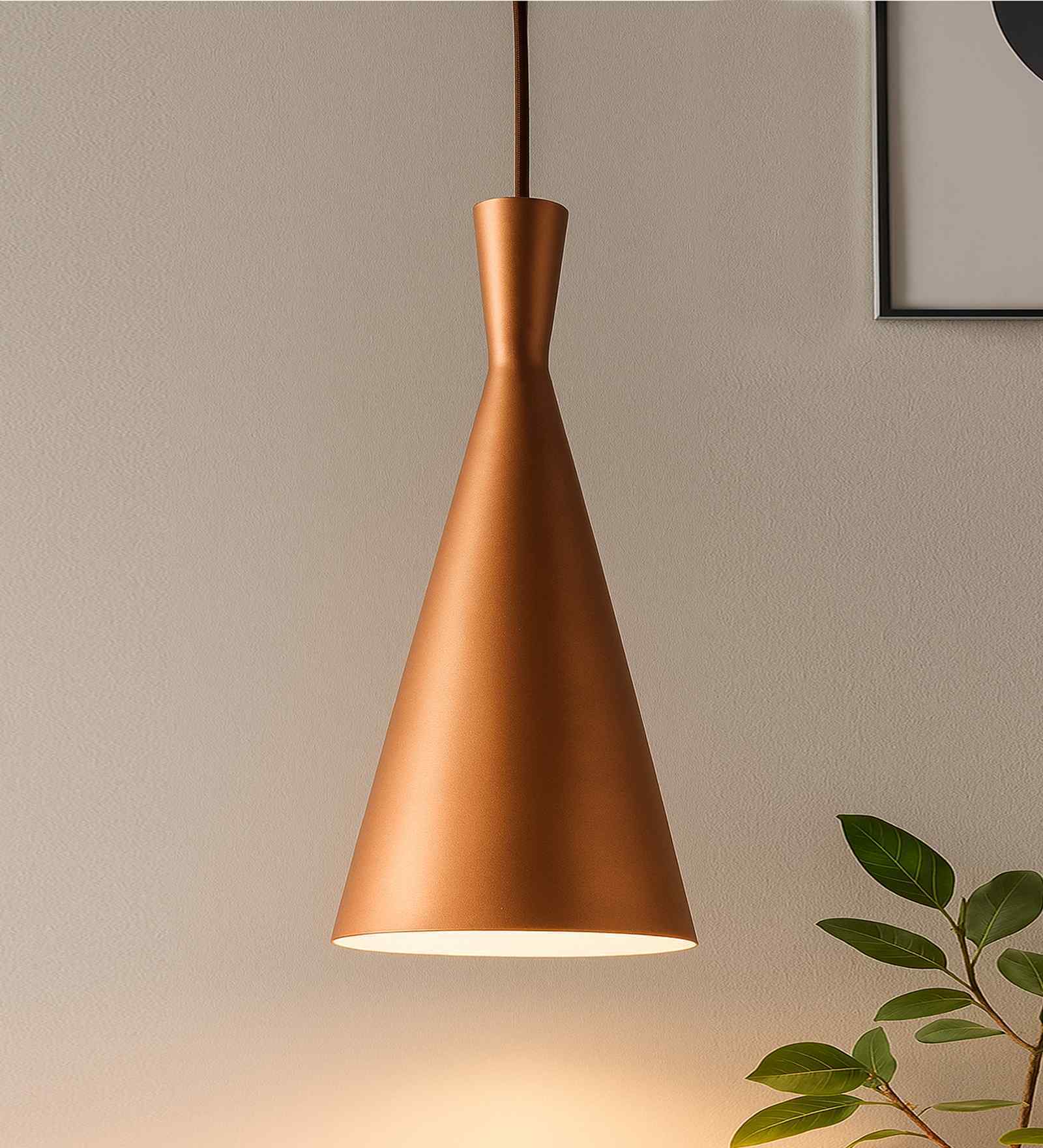 Canvas Copper Metal Hanging Light