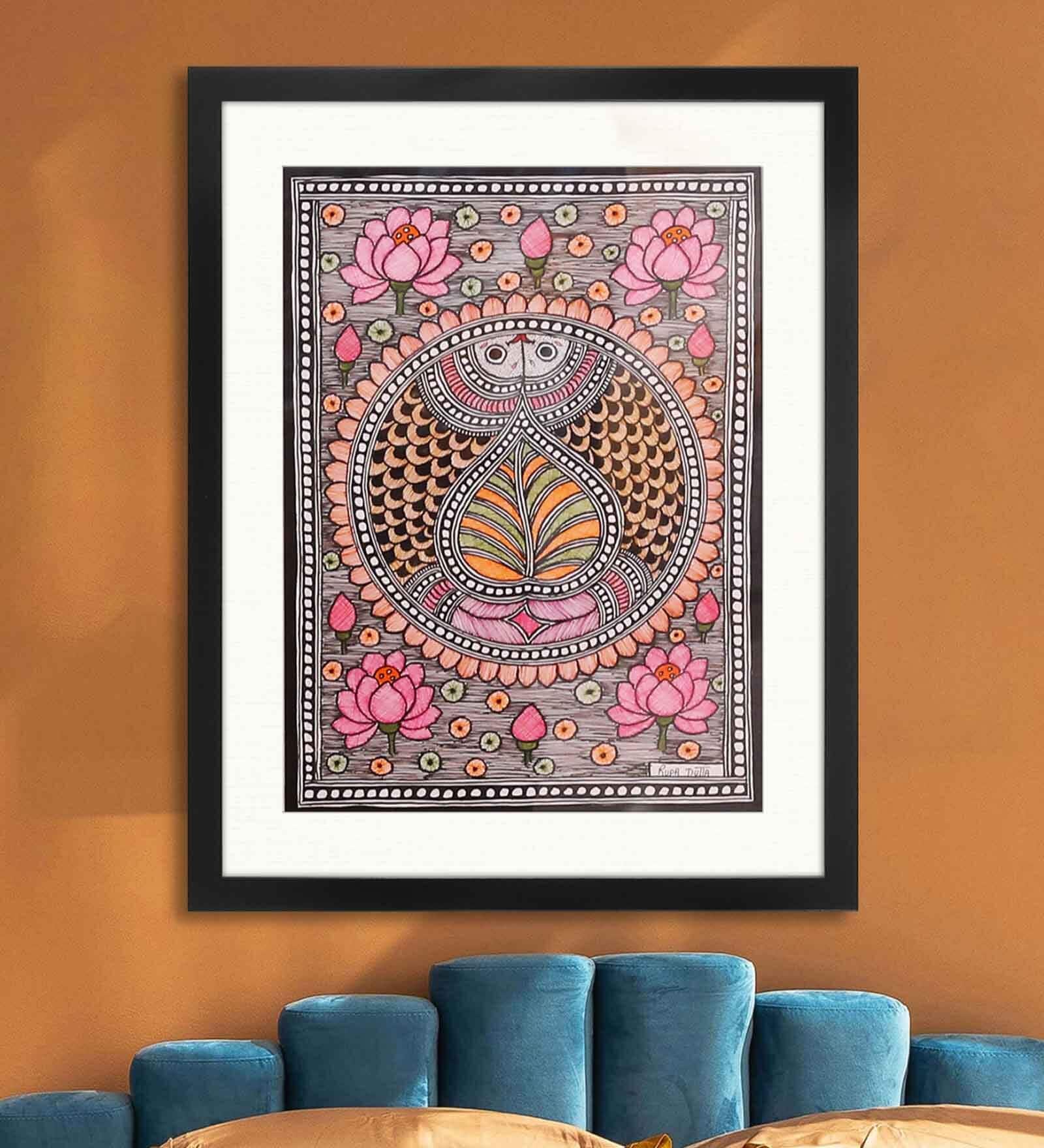 Canvas Couplet Fish Wall Painting