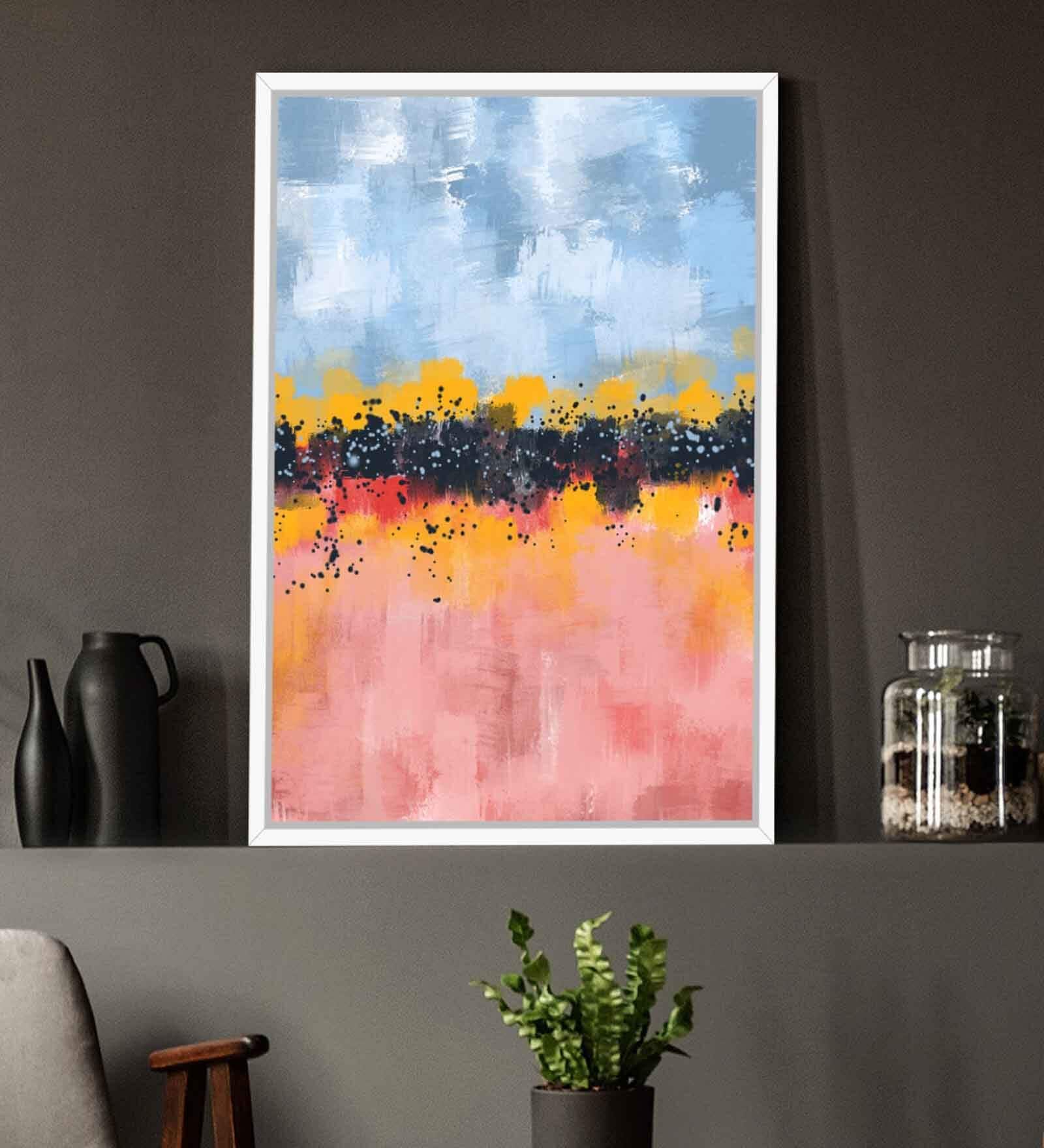 Martialistes Blue Canvas Framed Art Print