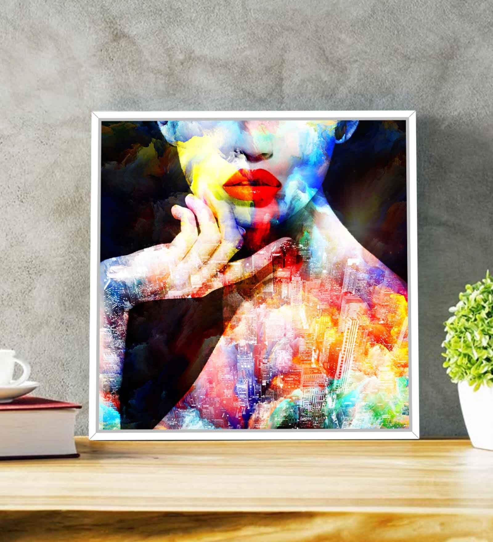 Century Rhythmic Multicolour Canvas Framed Art Print
