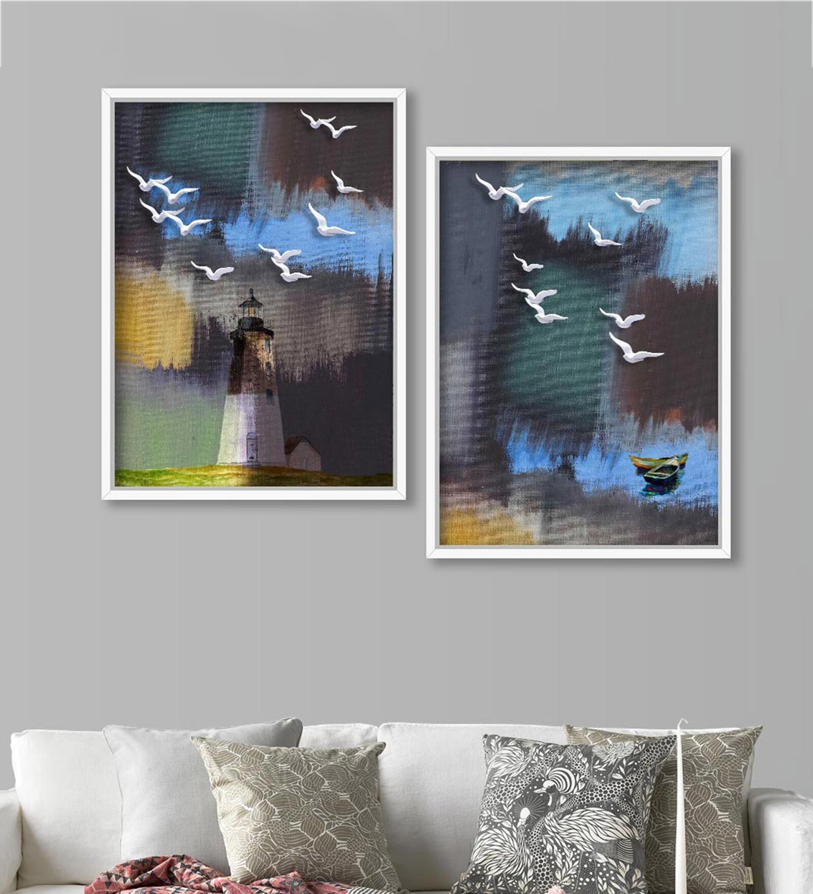 Canvas Framed Nature Set Of 2 Art Print