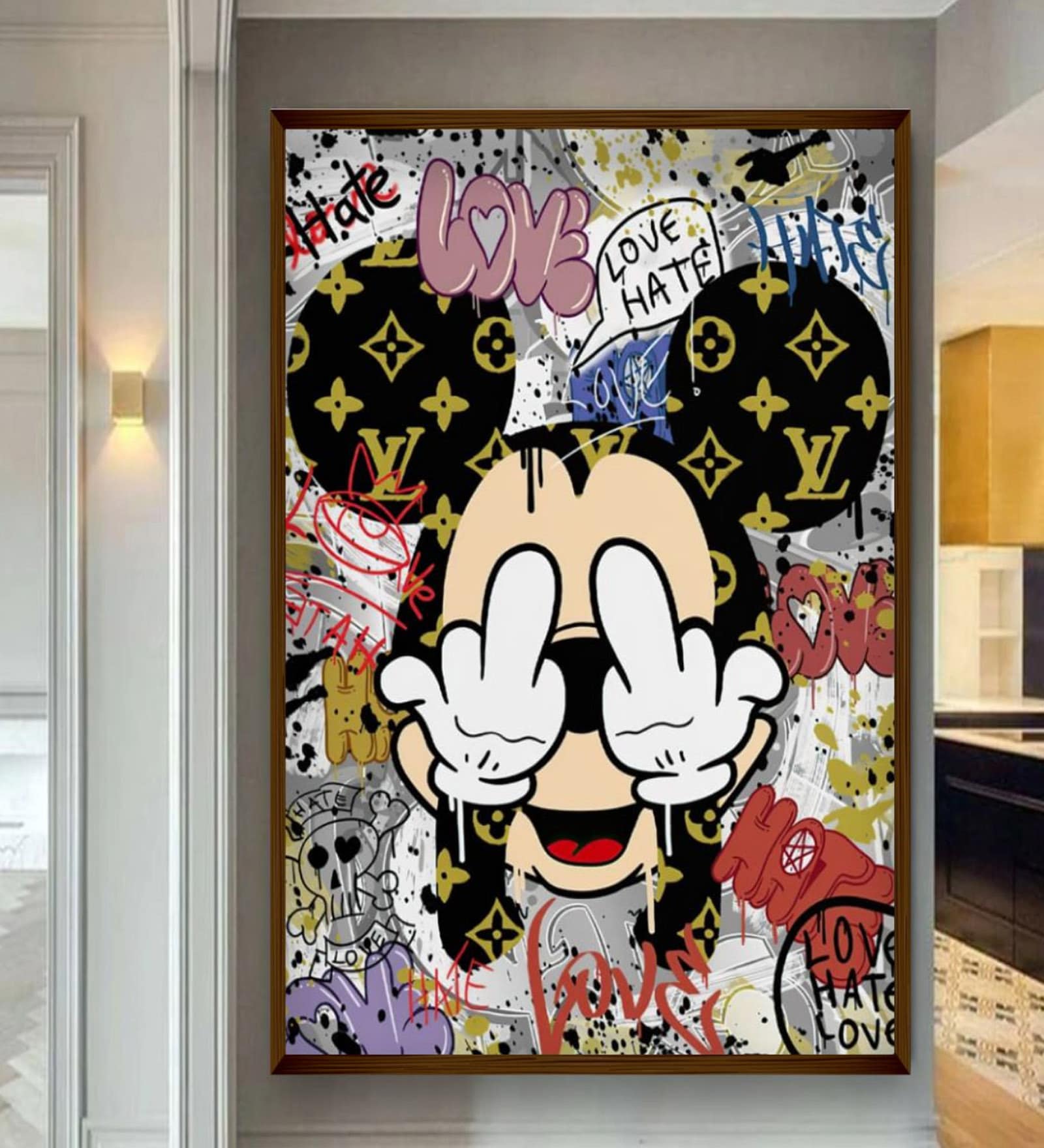 Canvas Framed Stretched UV Digital Art Print
