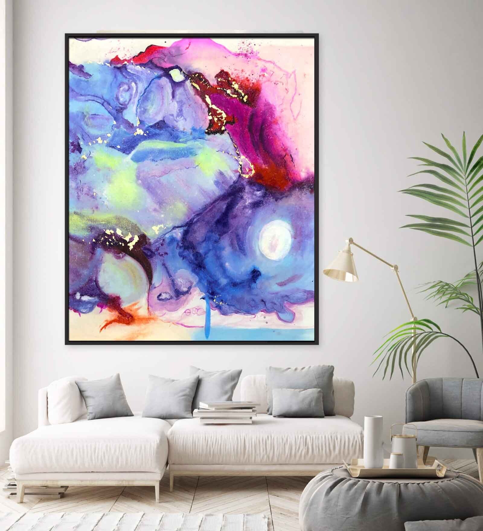 Canvas Fusion Of Colours Wall Painting