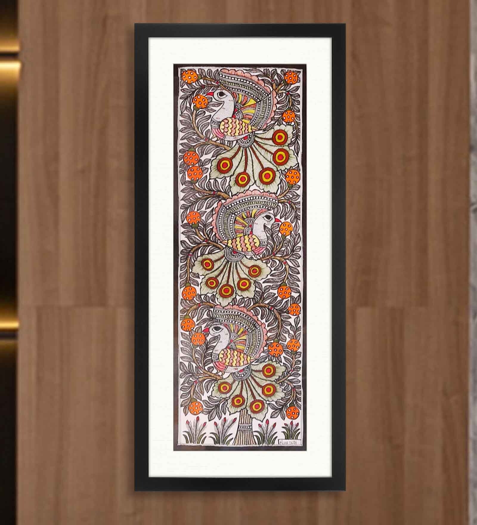 Canvas Peacock Wall Painting