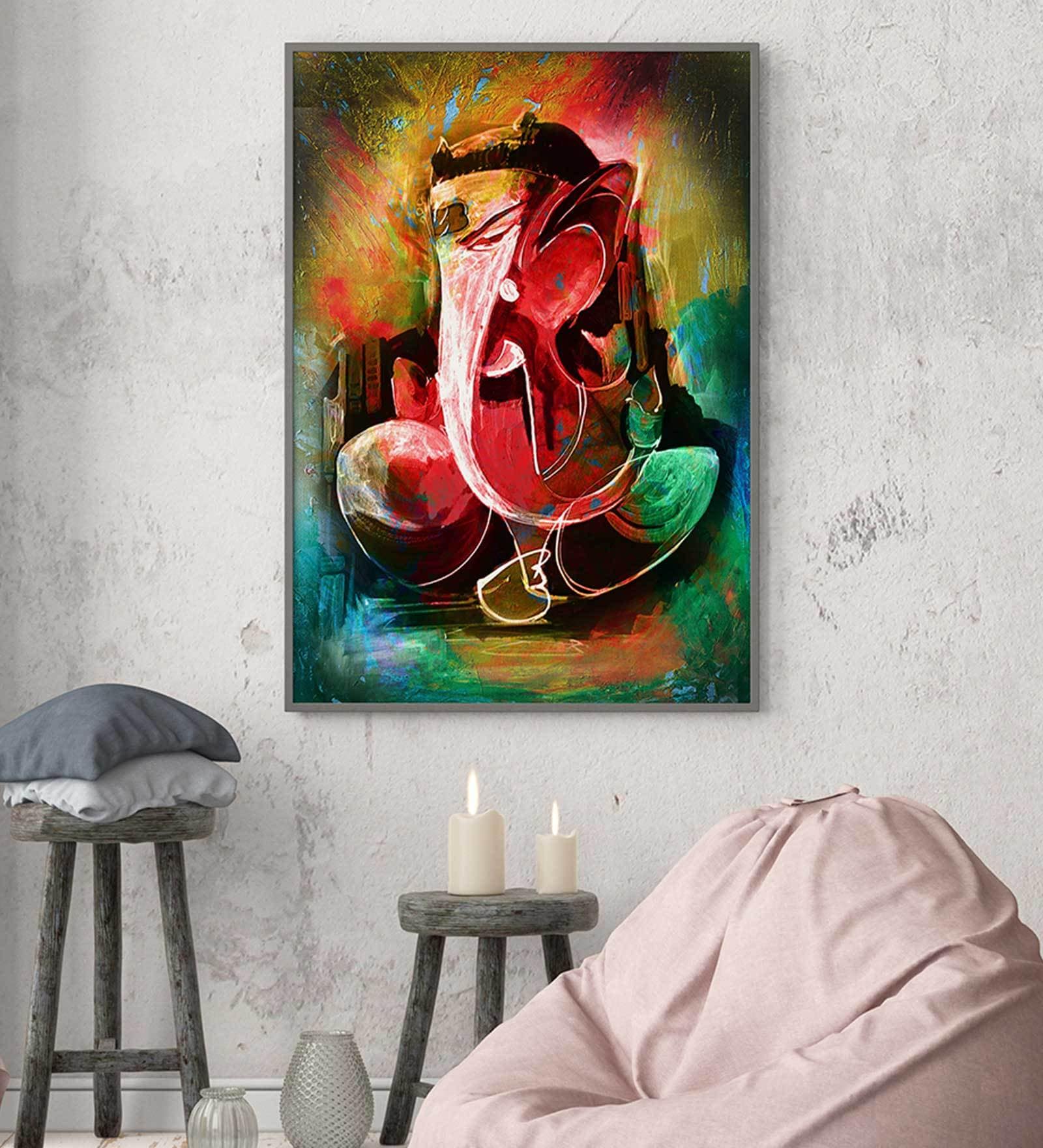 Buy Canvas Without Frame Art Prints In Orange By Mera Wala Print at 31