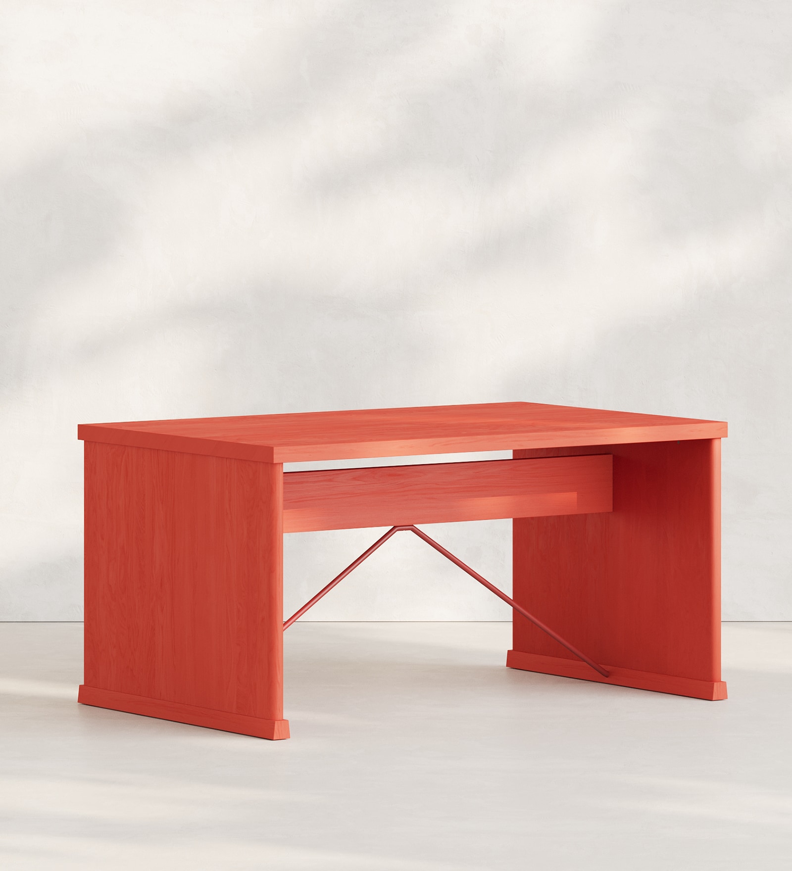 Cap 4 Seater Dining Table in Orange Colour