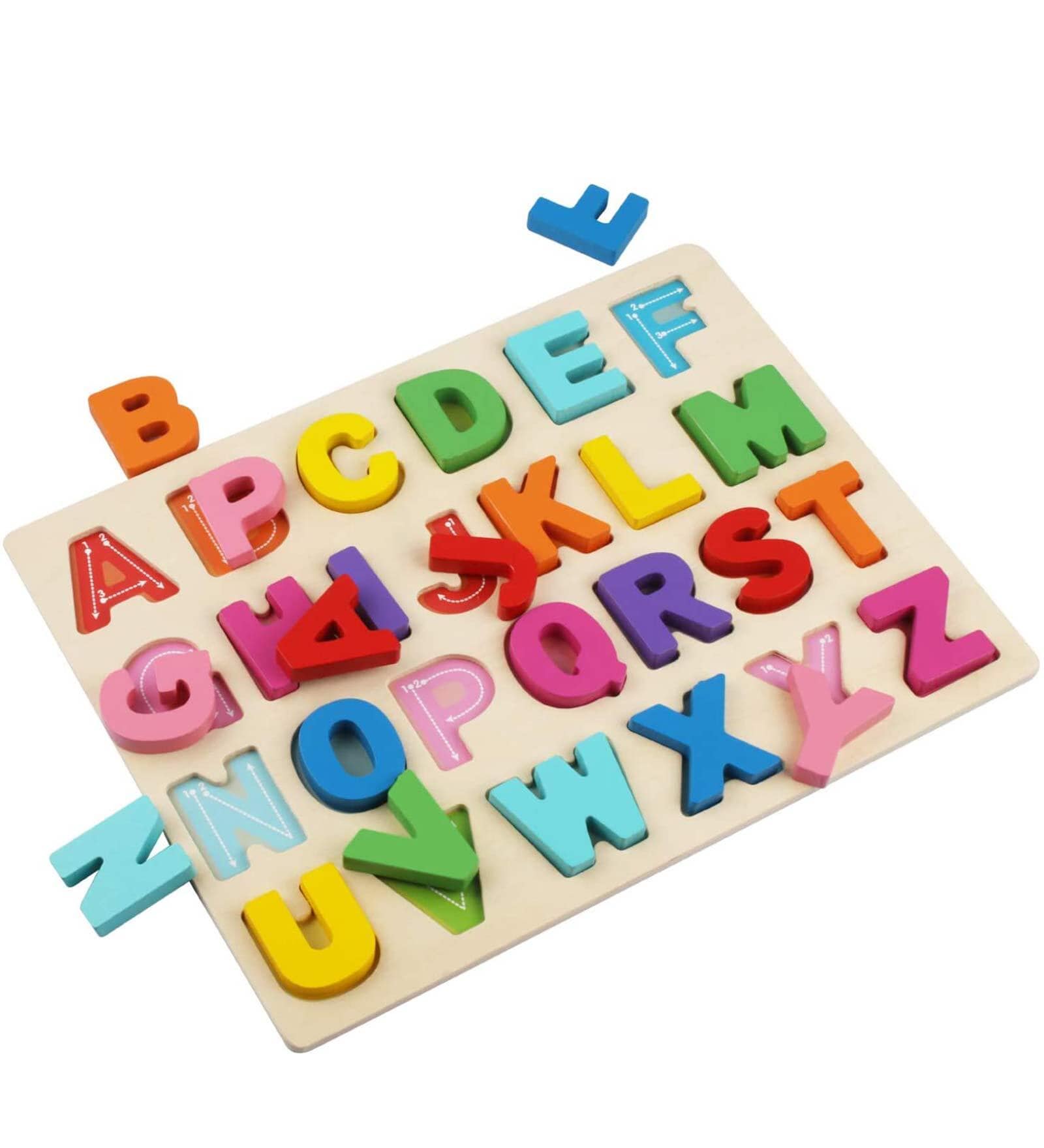 Capital English Alphabets & Colors Learning Puzzle Board