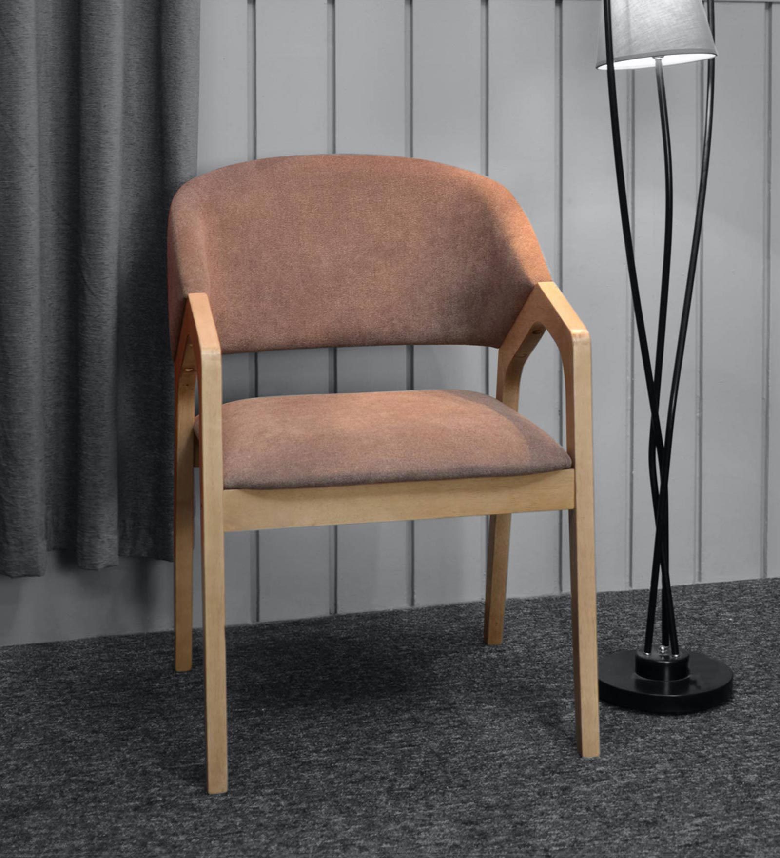 Caprica Armchair in Grey Colour